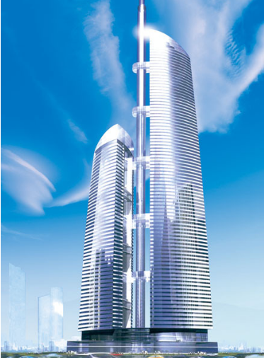 世界十大摩天大楼之一俄罗斯联邦大厦：高500多米，地上93层，地下5层，中国建造。